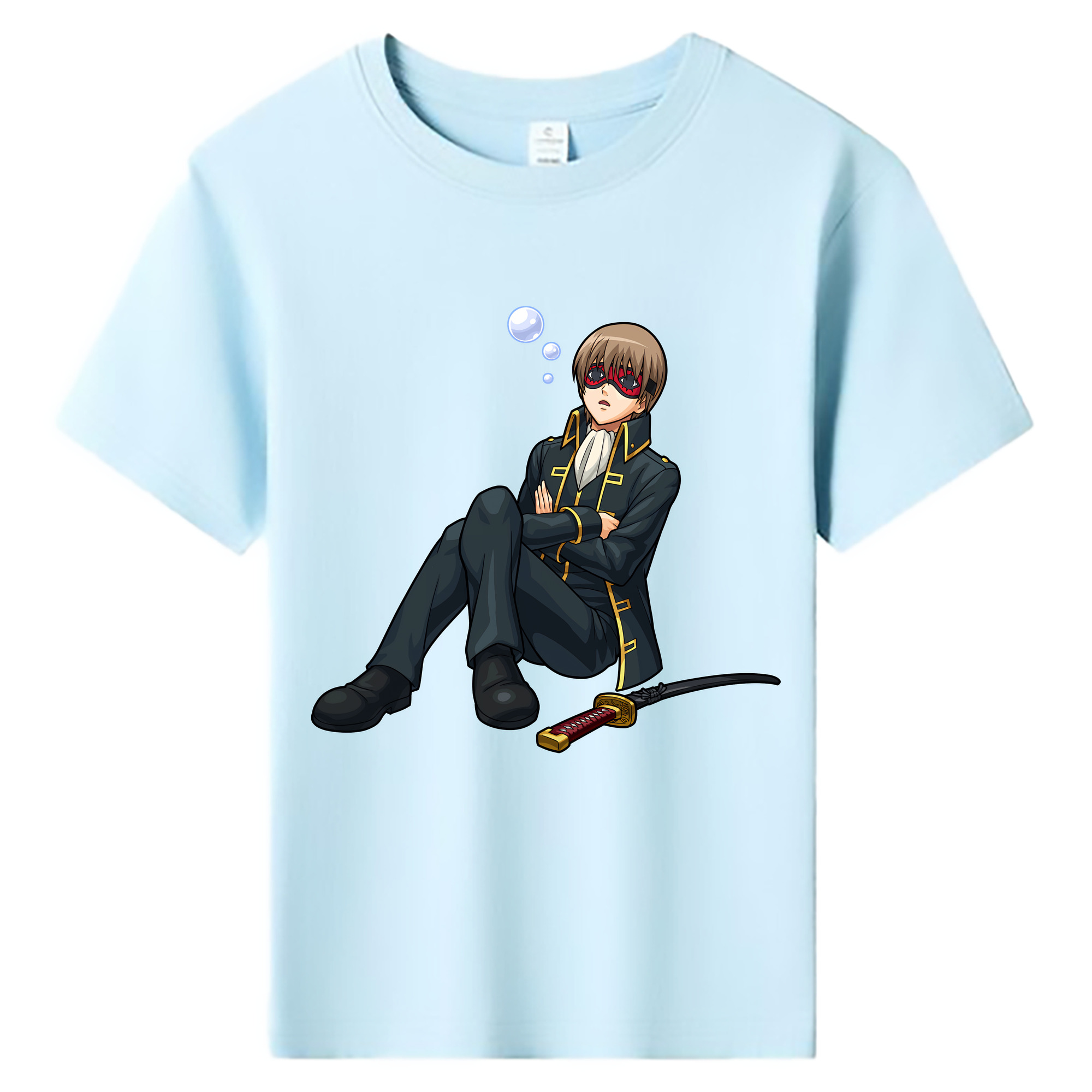 （画像用） ぎんたま 坂田銀時（さかたぎんとき） 神楽 志村新八（しむら しんぱち） GINTAMA Sakata Gintoki Kagura Shimura Shinpachi 綿100％キッズTシャツ（フロントプリント）